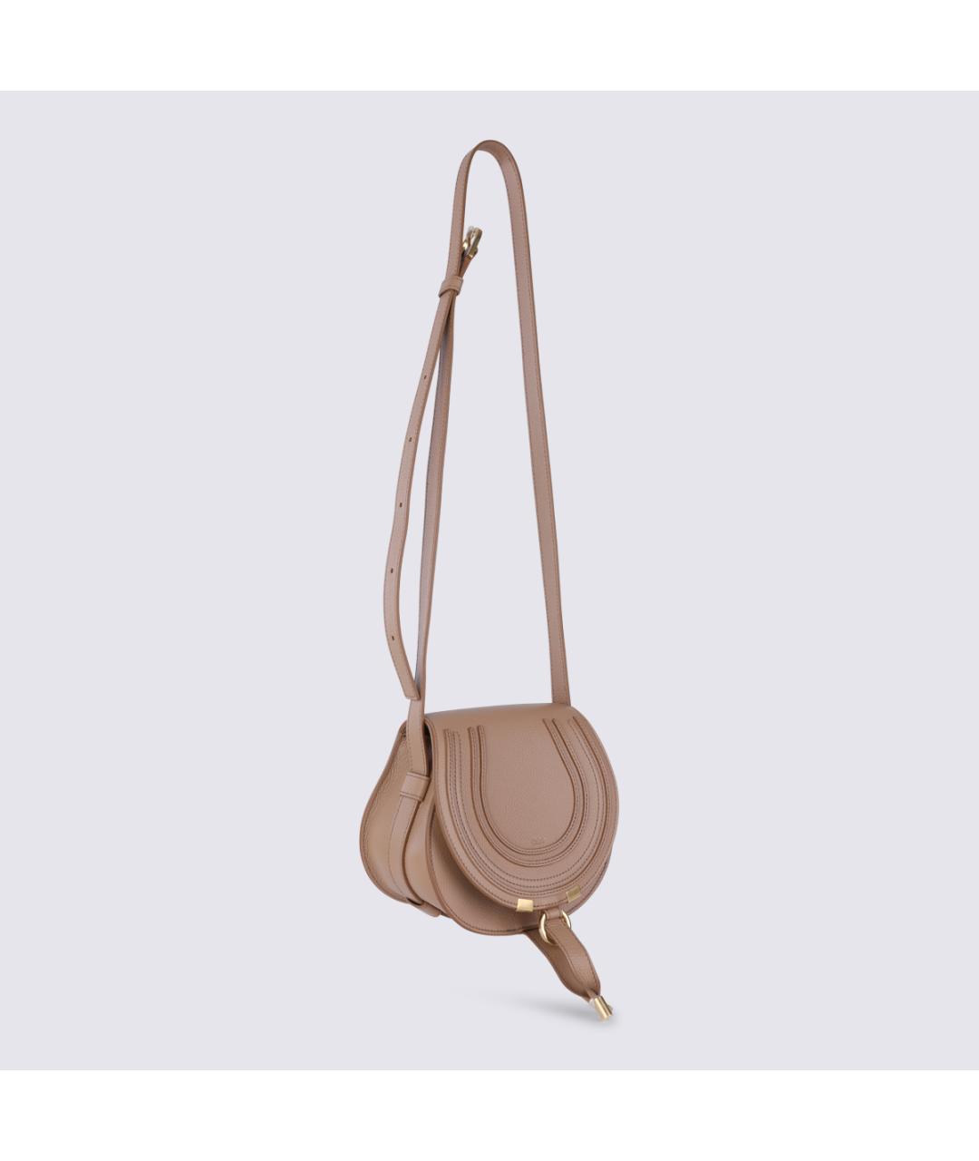 CHLOE Бежевая кожаная сумка через плечо, фото 2