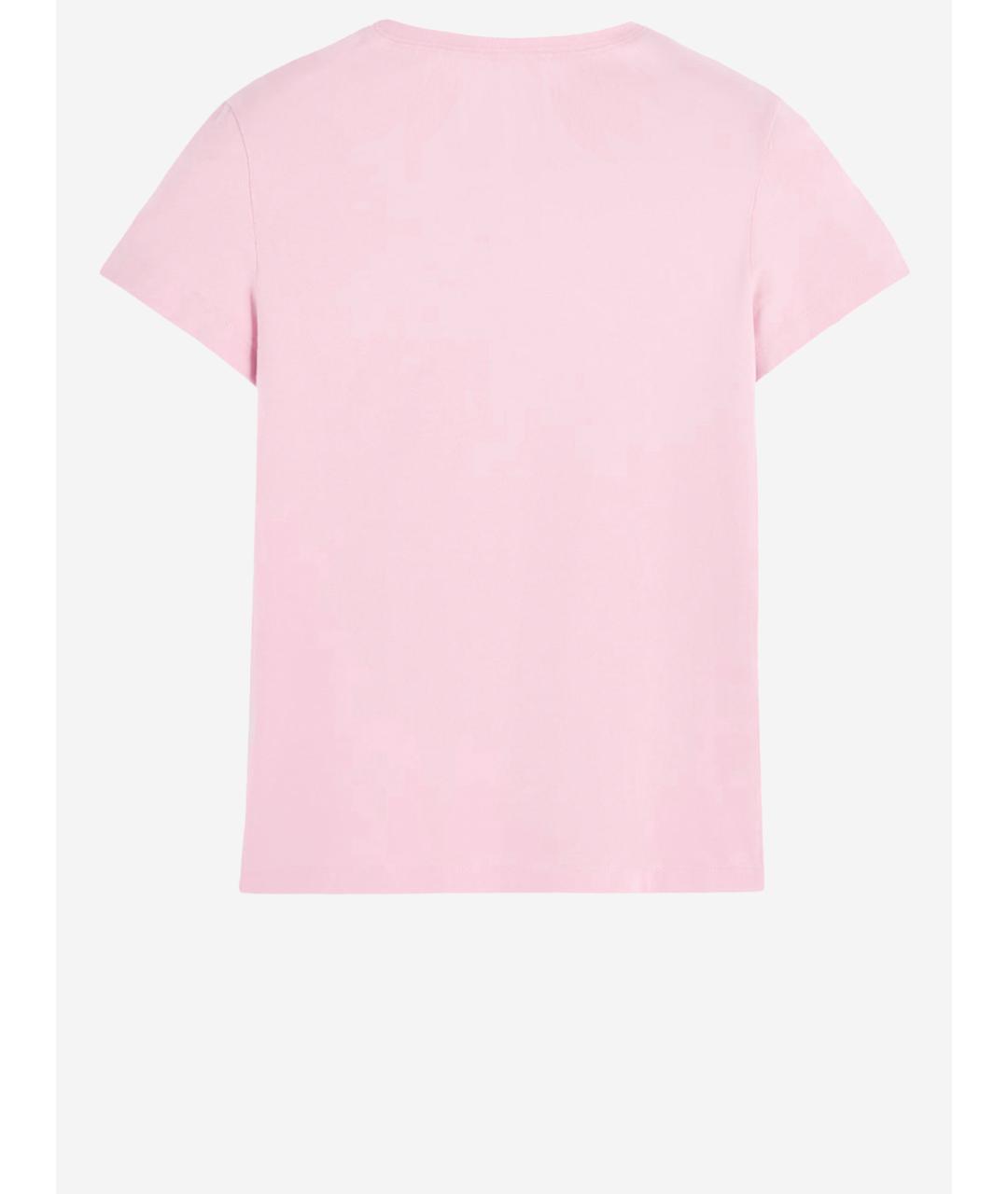 JACQUEMUS Розовая хлопковая футболка, фото 2