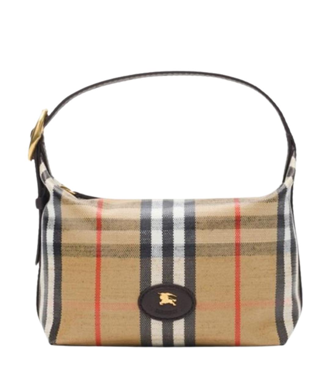 BURBERRY Бежевая хлопковая сумка с короткими ручками, фото 1