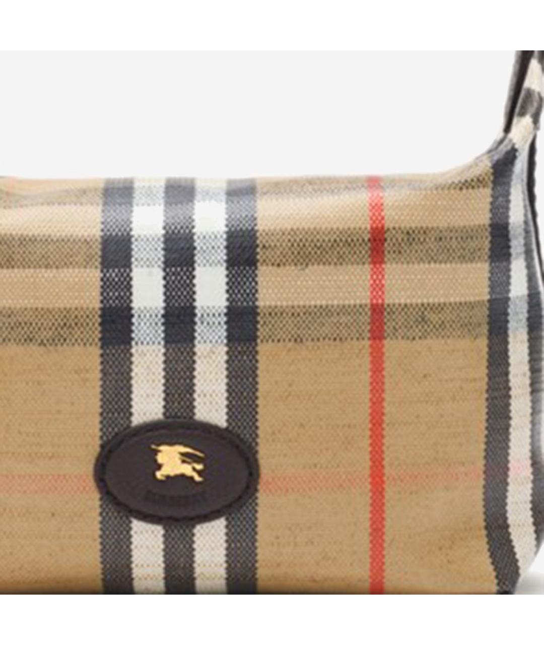 BURBERRY Бежевая хлопковая сумка с короткими ручками, фото 5