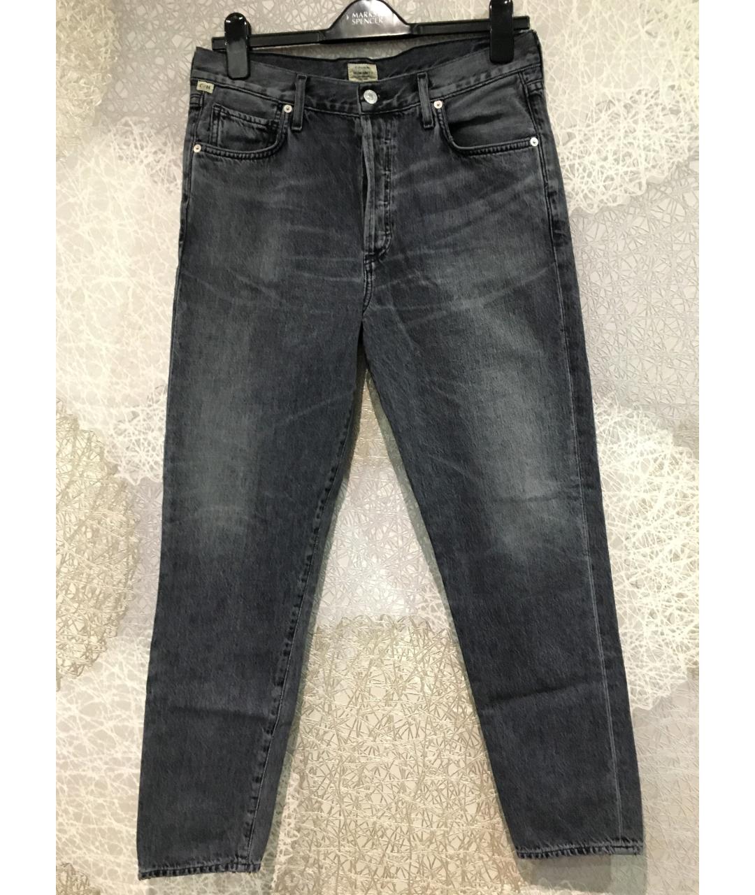 Citizien Of Humanity Серые хлопковые прямые джинсы, фото 2