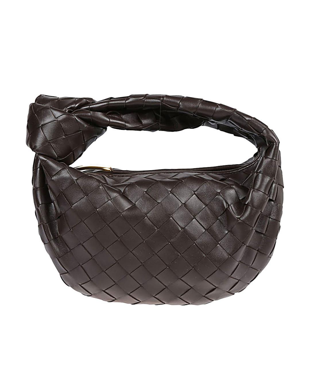 BOTTEGA VENETA Коричневая кожаная сумка с короткими ручками, фото 1