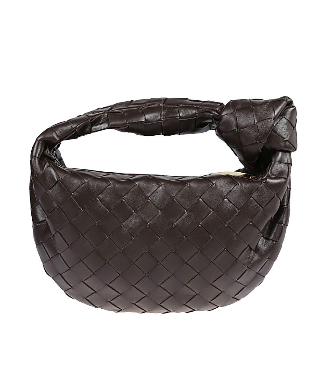 BOTTEGA VENETA Коричневая кожаная сумка с короткими ручками, фото 2