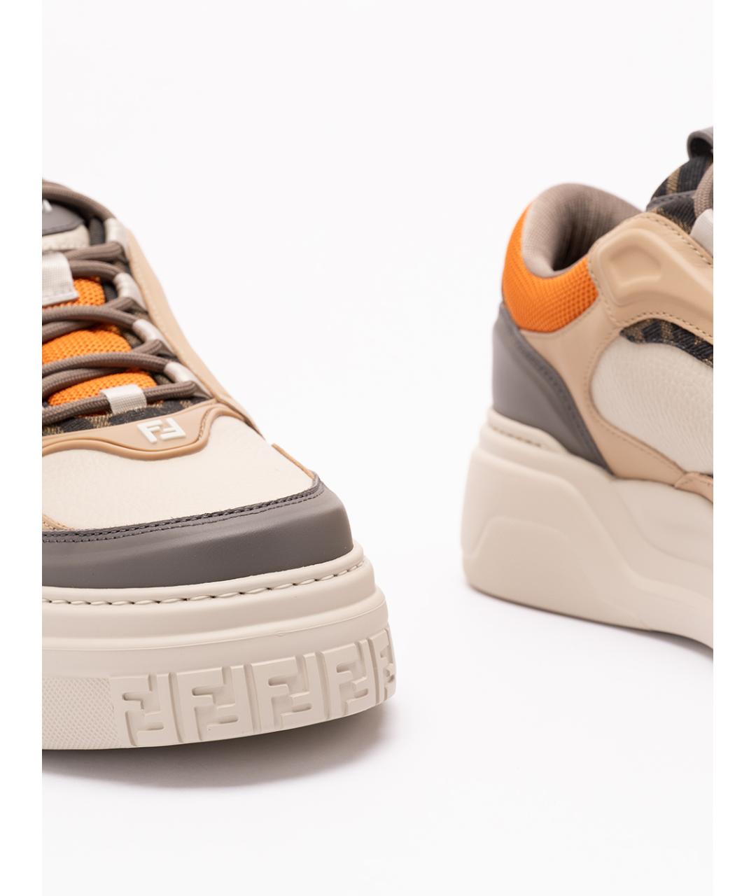 FENDI Мульти кожаные низкие кроссовки / кеды, фото 5