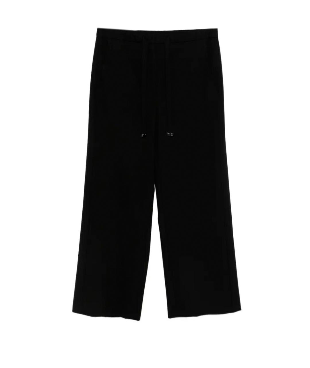 MAX MARA Черные шерстяные брюки широкие, фото 1