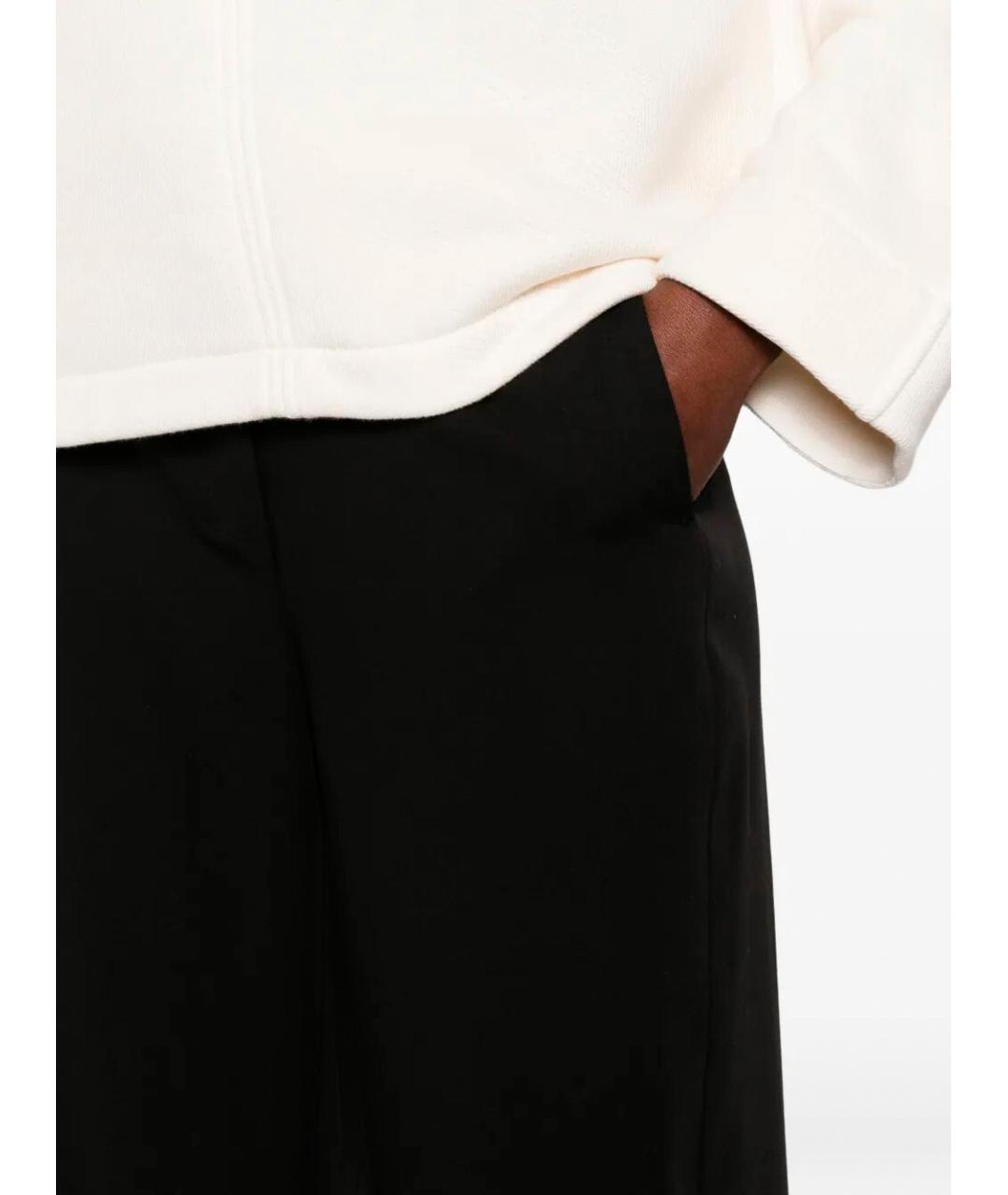 MAX MARA Черные шерстяные брюки широкие, фото 5