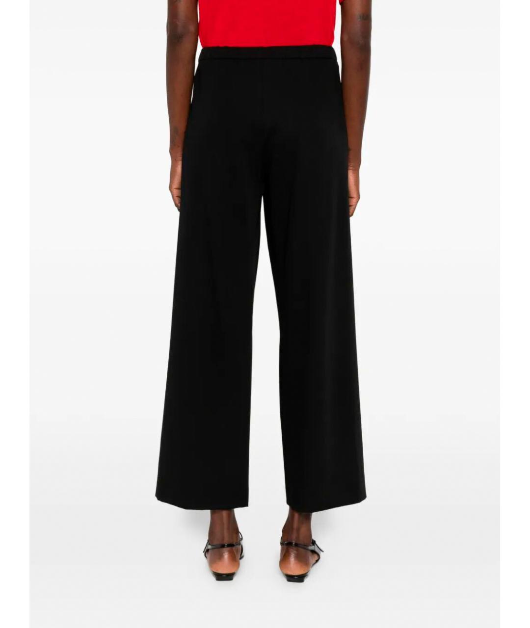 MAX MARA Черные шерстяные брюки широкие, фото 3