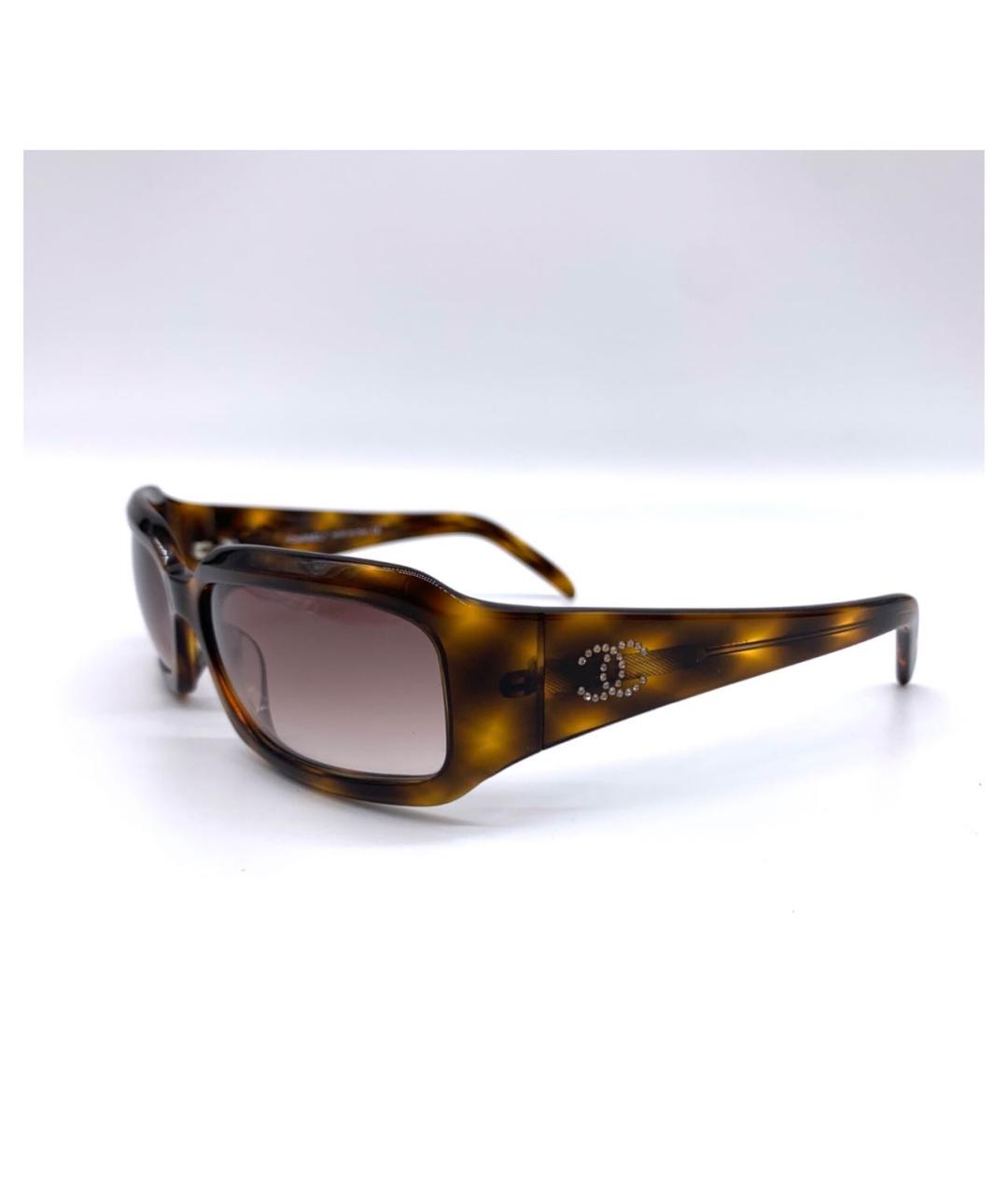 CHANEL Коричневые пластиковые солнцезащитные очки, фото 2