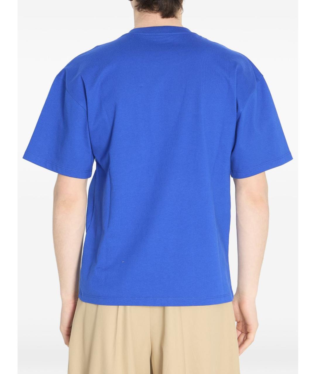 CELINE Синяя хлопковая футболка, фото 4