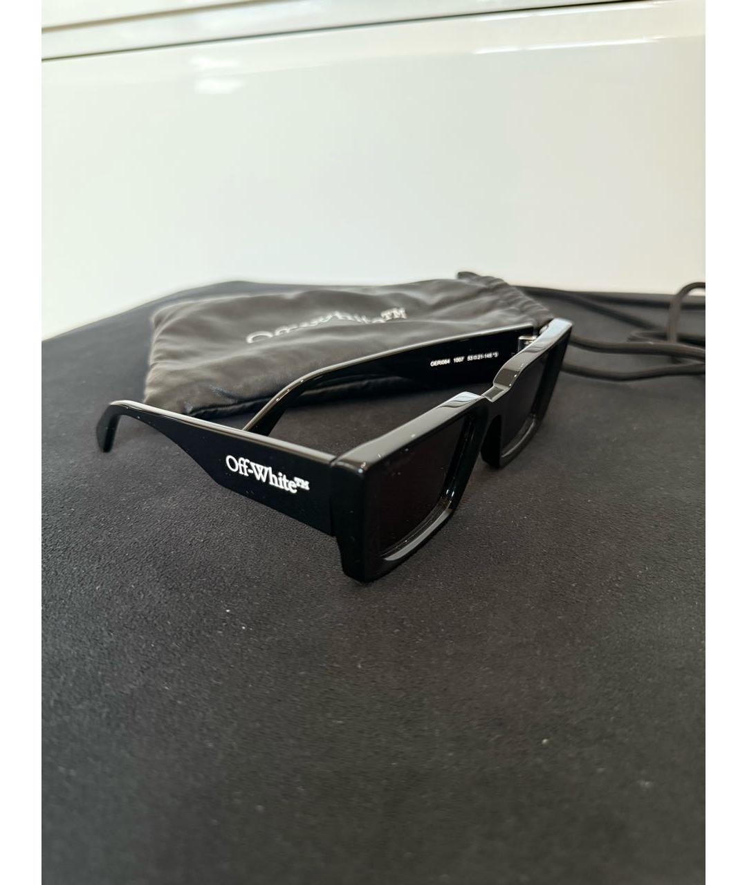 OFF-WHITE Черные пластиковые солнцезащитные очки, фото 2