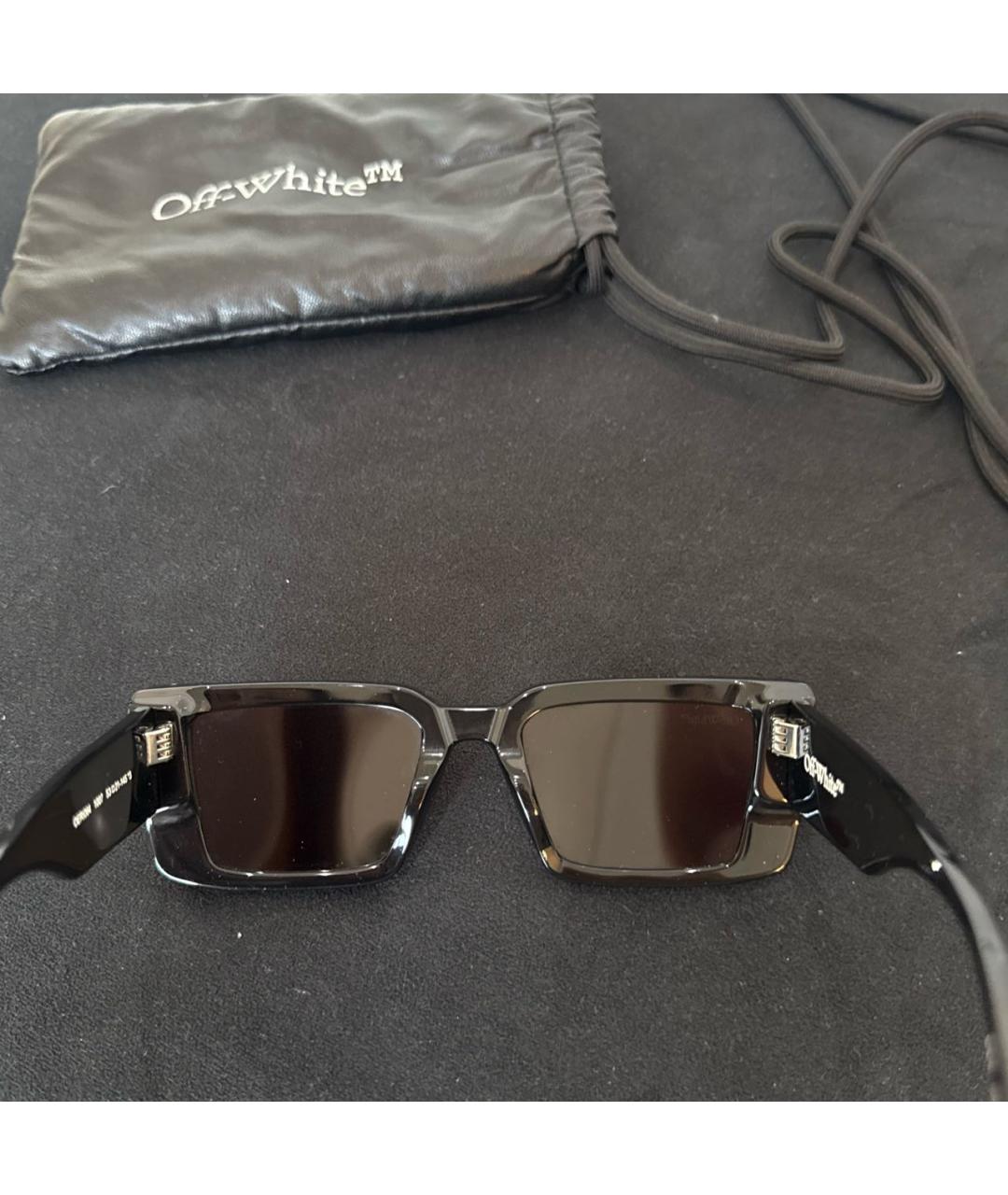 OFF-WHITE Черные пластиковые солнцезащитные очки, фото 5
