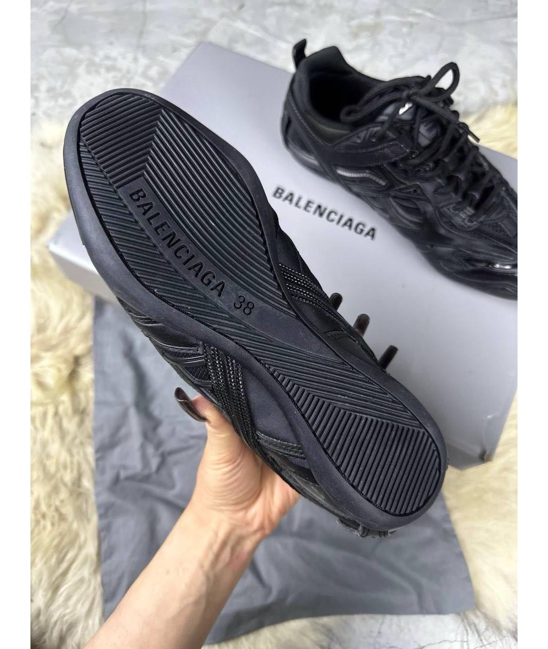 BALENCIAGA Черные текстильные кроссовки, фото 3