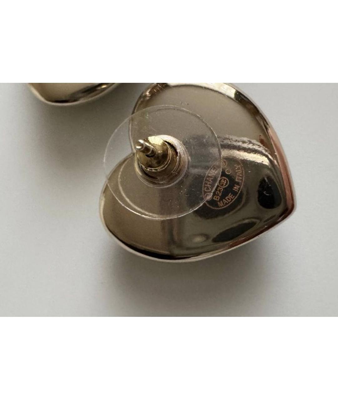 CHANEL Зеленые металлические серьги, фото 4