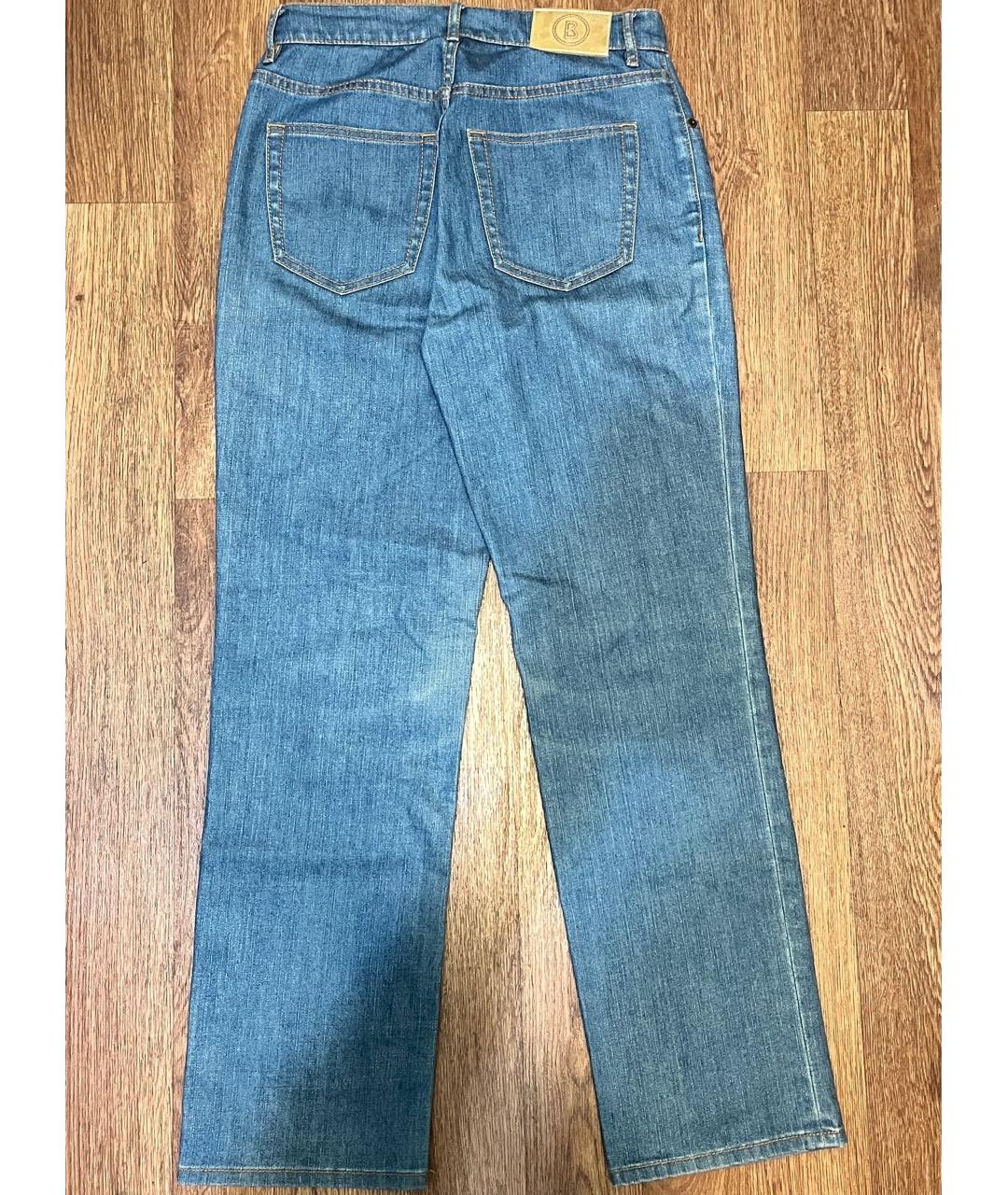 BOGNER Синие хлопко-полиэстеровые прямые джинсы, фото 7