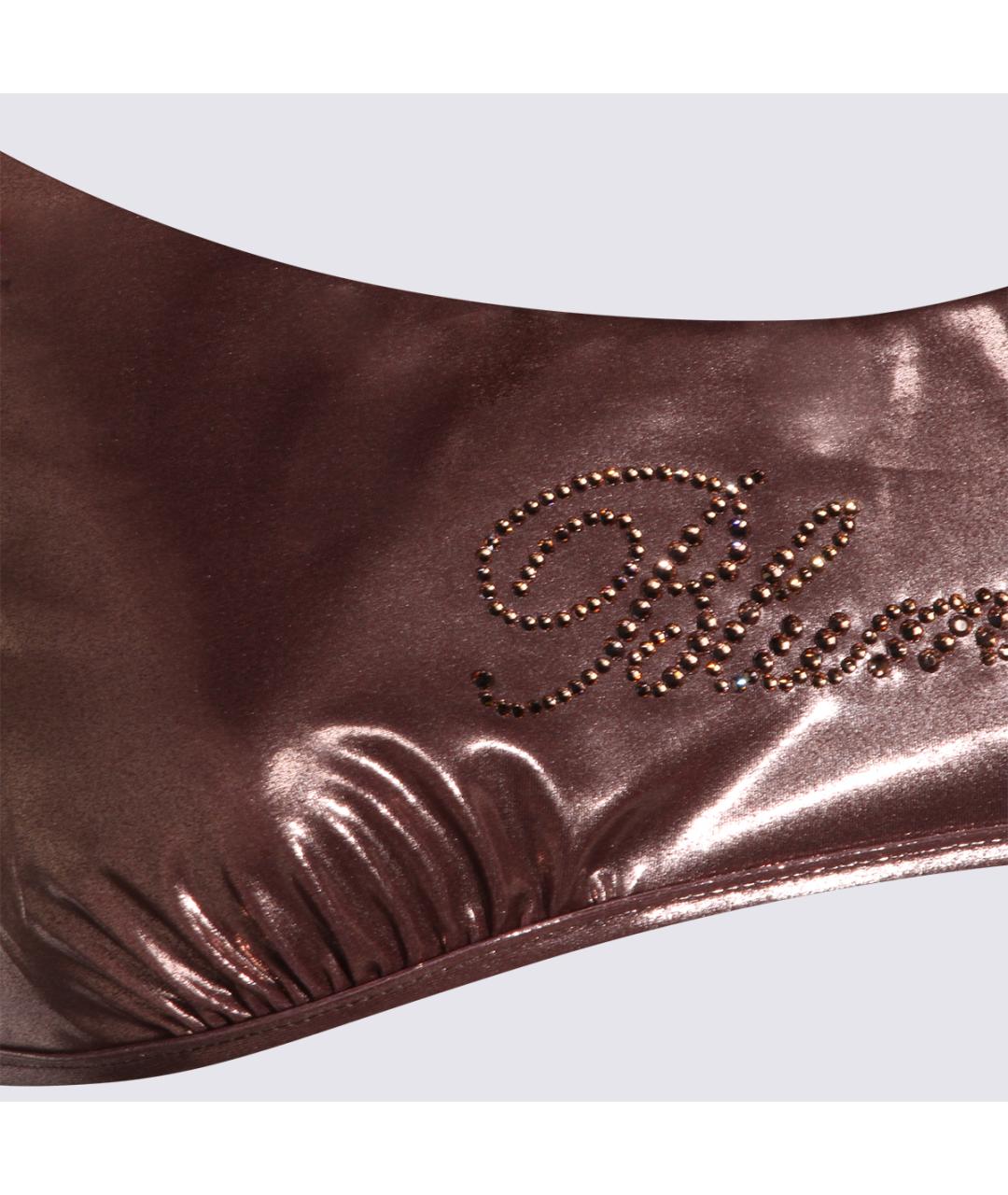 BLUMARINE Бордовый полиэстеровый купальник, фото 3