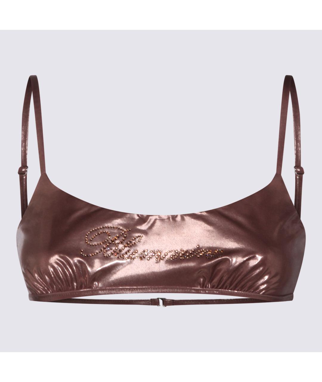 BLUMARINE Бордовый полиэстеровый купальник, фото 4