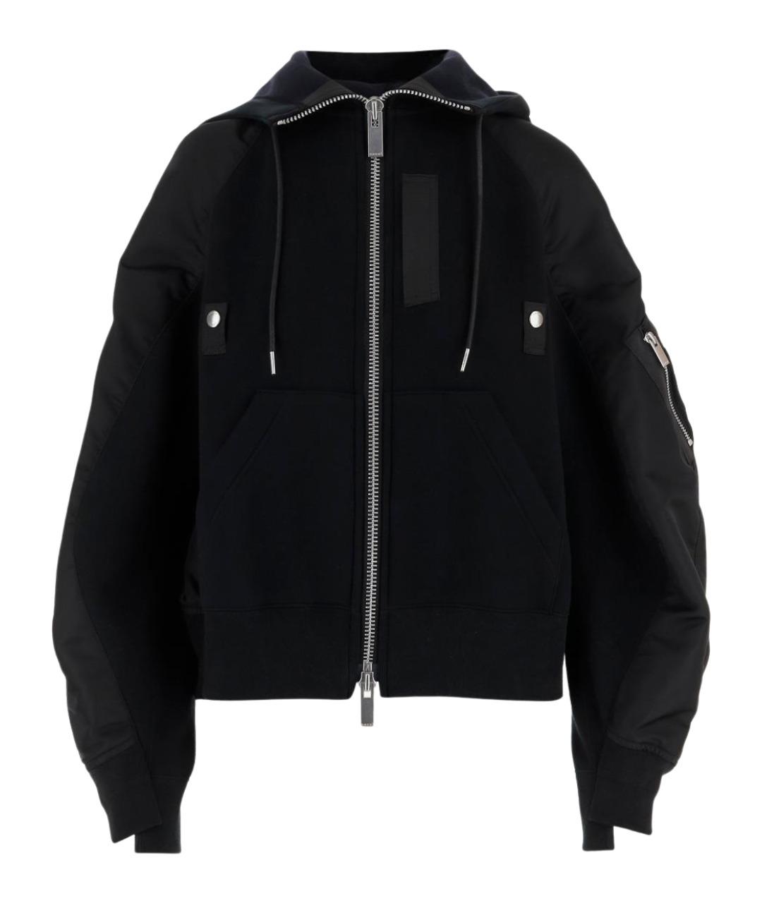 SACAI Черная хлопковая куртка, фото 1