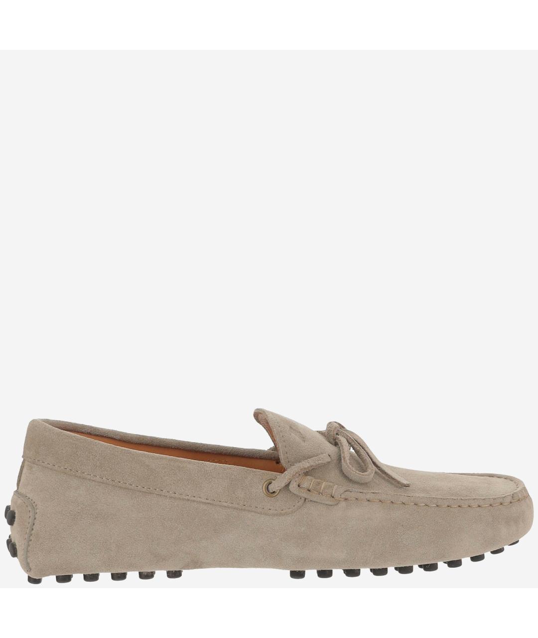 TOD'S Бежевые кожаные мокасины, фото 6