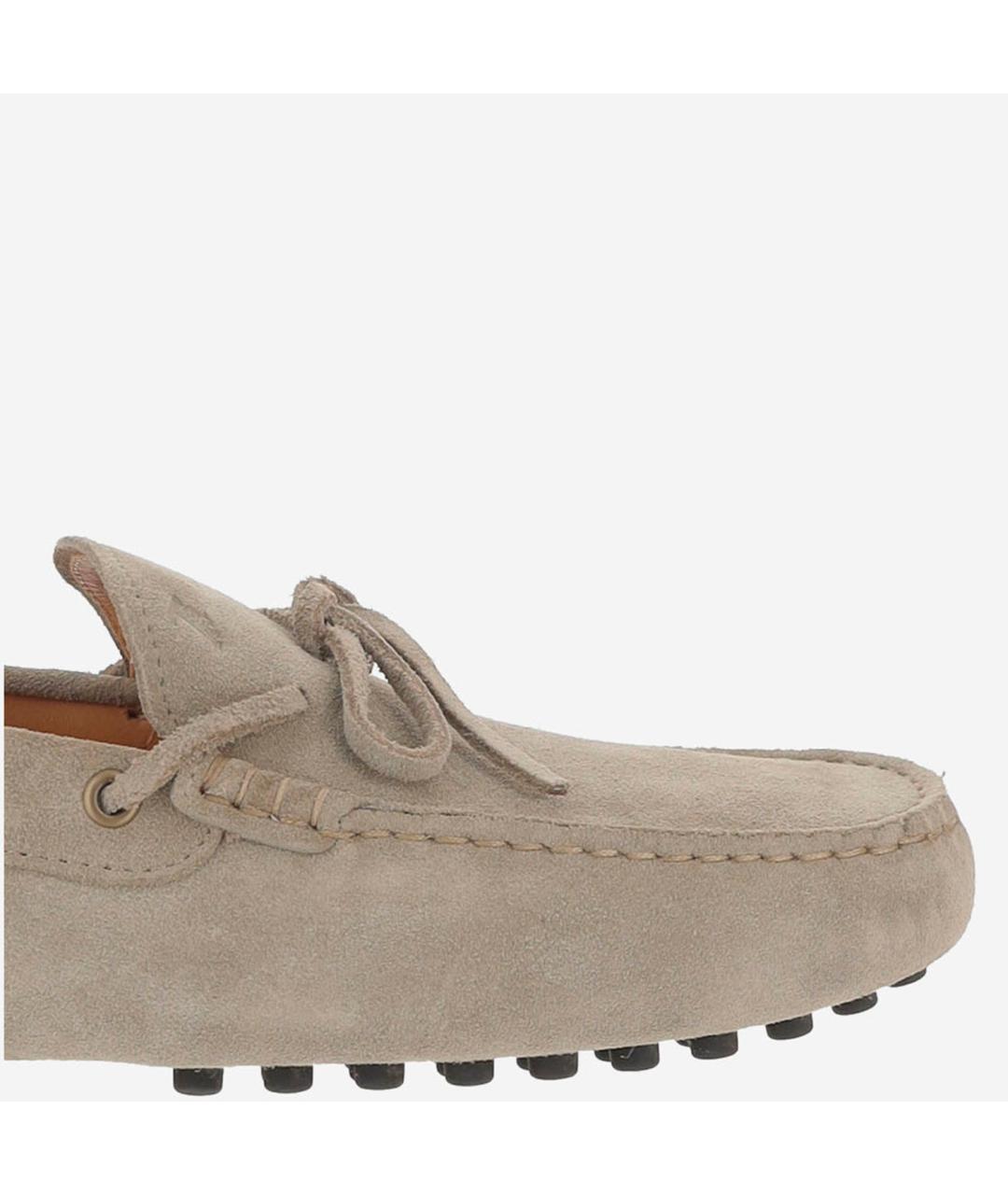 TOD'S Бежевые кожаные мокасины, фото 5