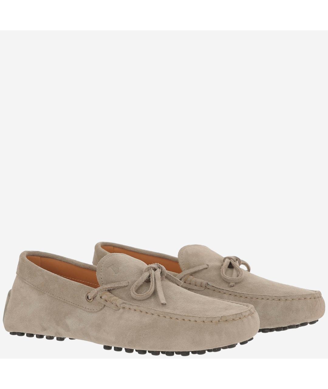 TOD'S Бежевые кожаные мокасины, фото 3