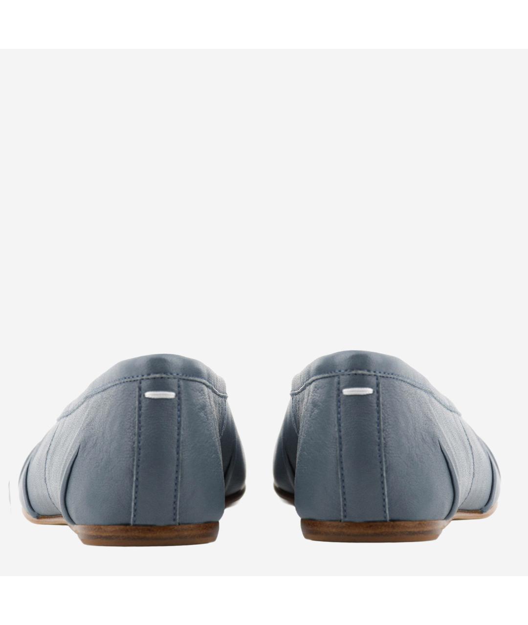 MAISON MARGIELA Голубые кожаные босоножки, фото 3