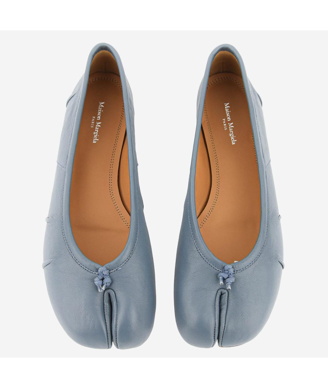 MAISON MARGIELA Голубые кожаные босоножки, фото 4