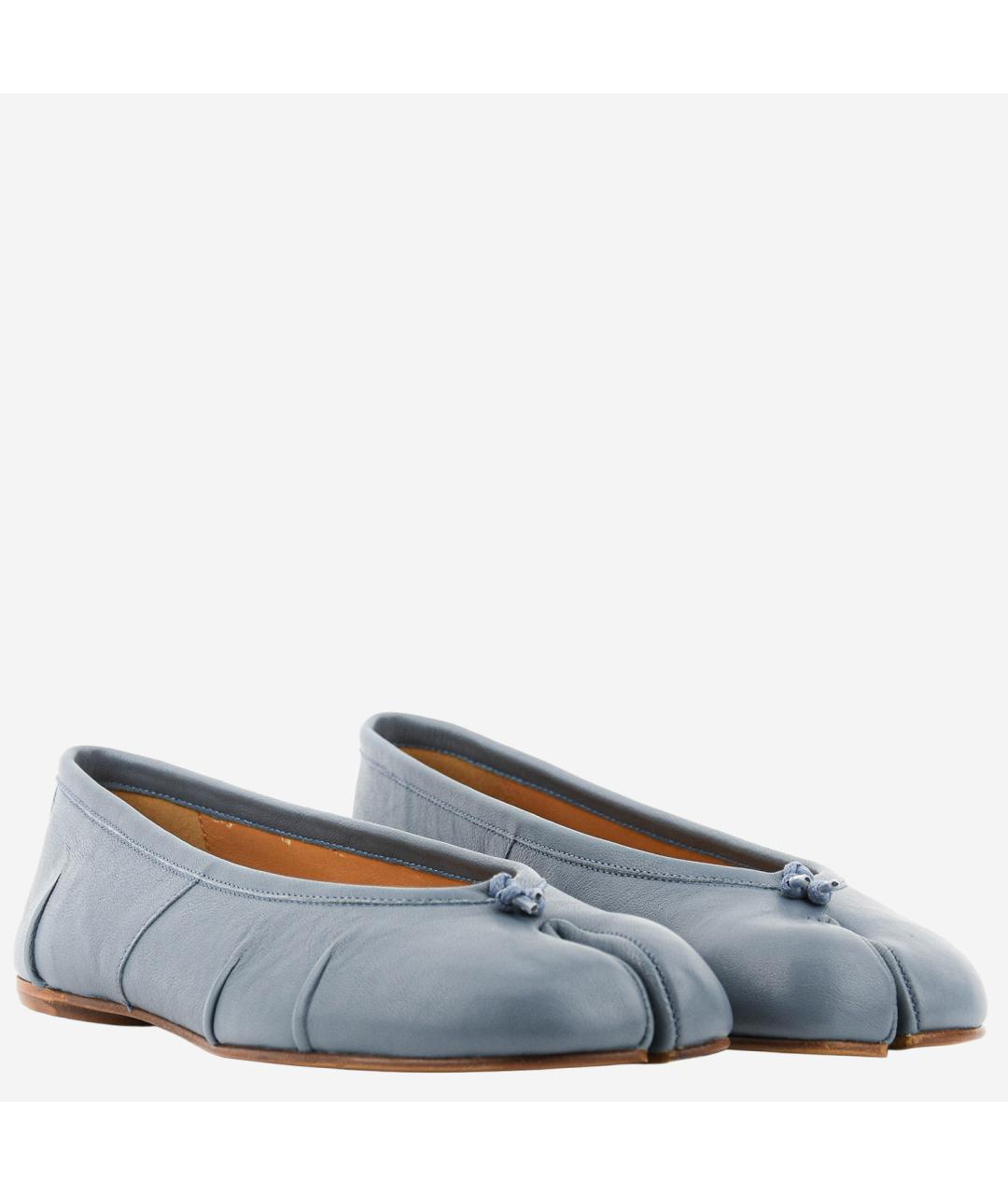MAISON MARGIELA Голубые кожаные босоножки, фото 2