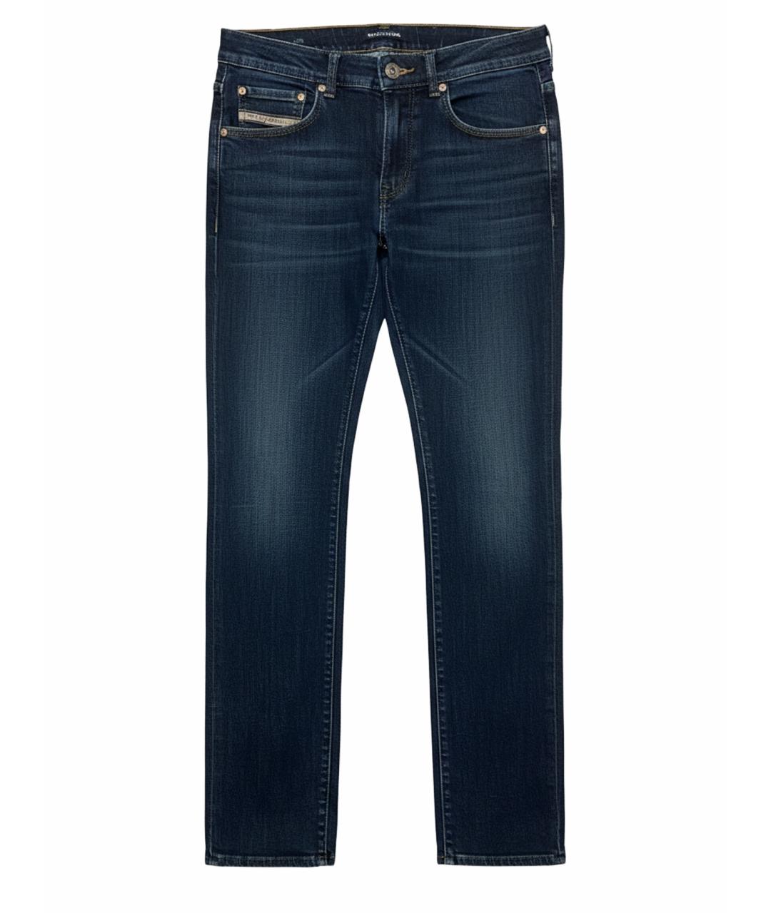 DIESEL Темно-синие хлопко-эластановые джинсы слим, фото 1