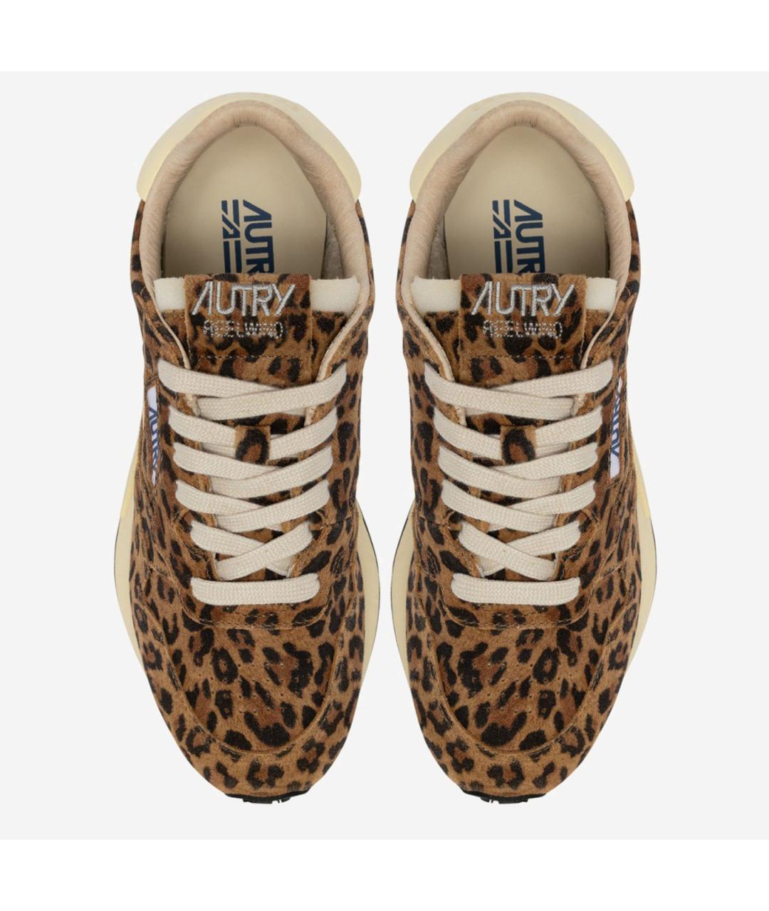 AUTRY Коричневые кожаные кроссовки, фото 2