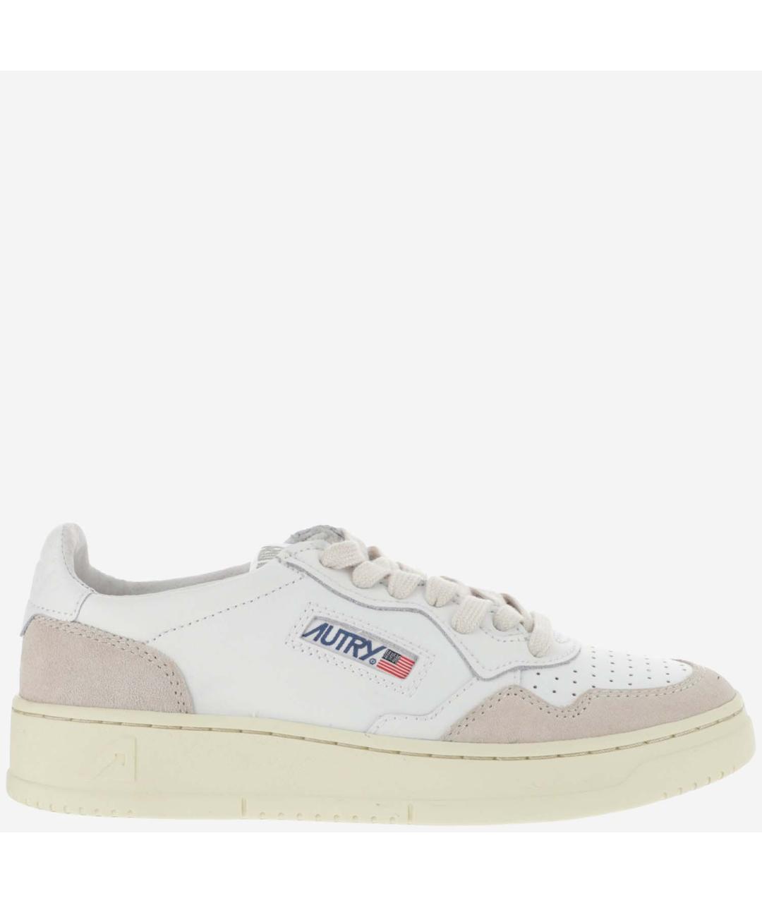 AUTRY Бежевые кожаные кроссовки, фото 6