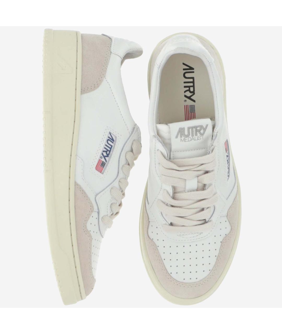 AUTRY Бежевые кожаные кроссовки, фото 2
