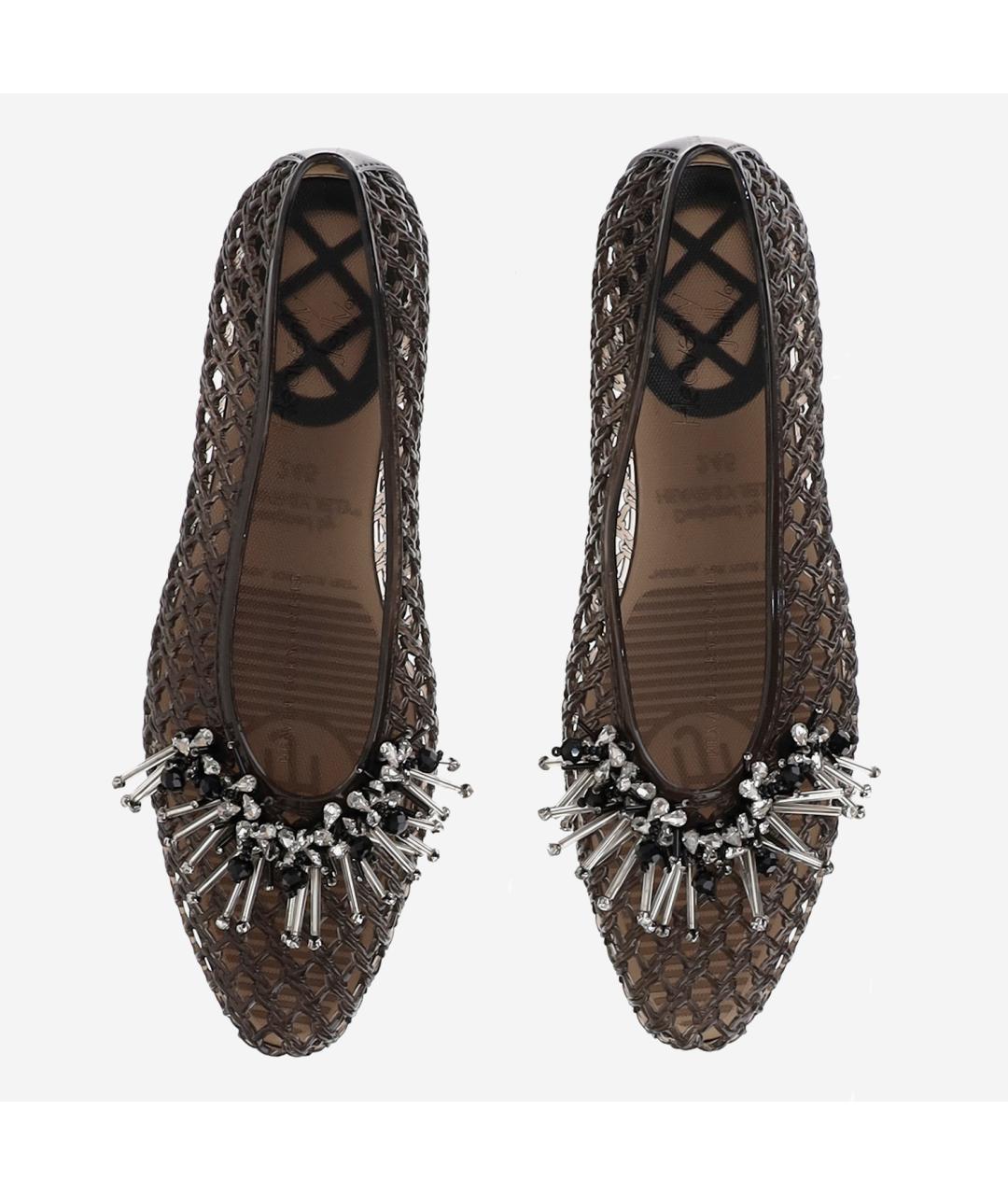 HEAVENLY JELLY Черные синтетические балетки, фото 2