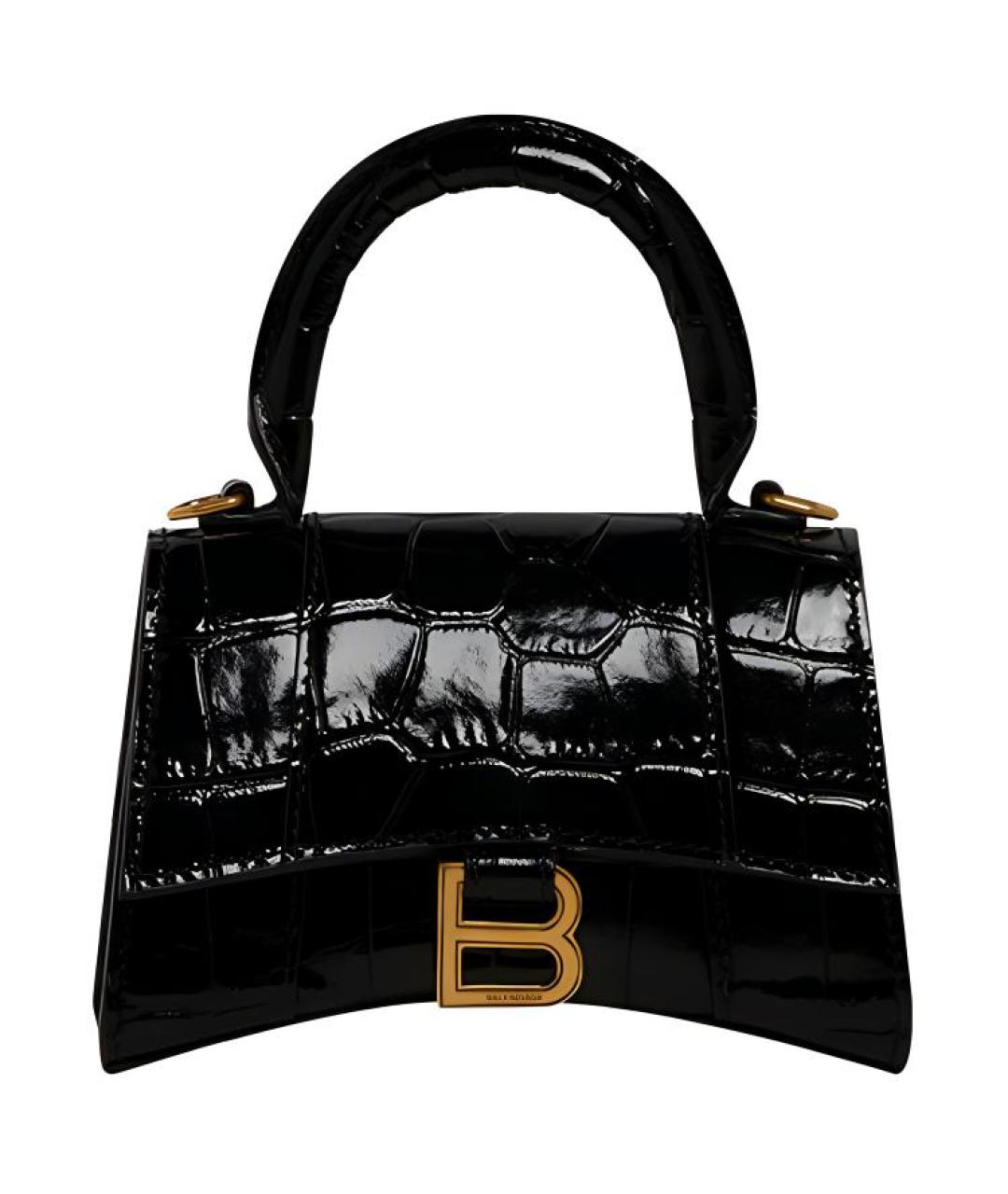 BALENCIAGA Черная кожаная сумка через плечо, фото 1