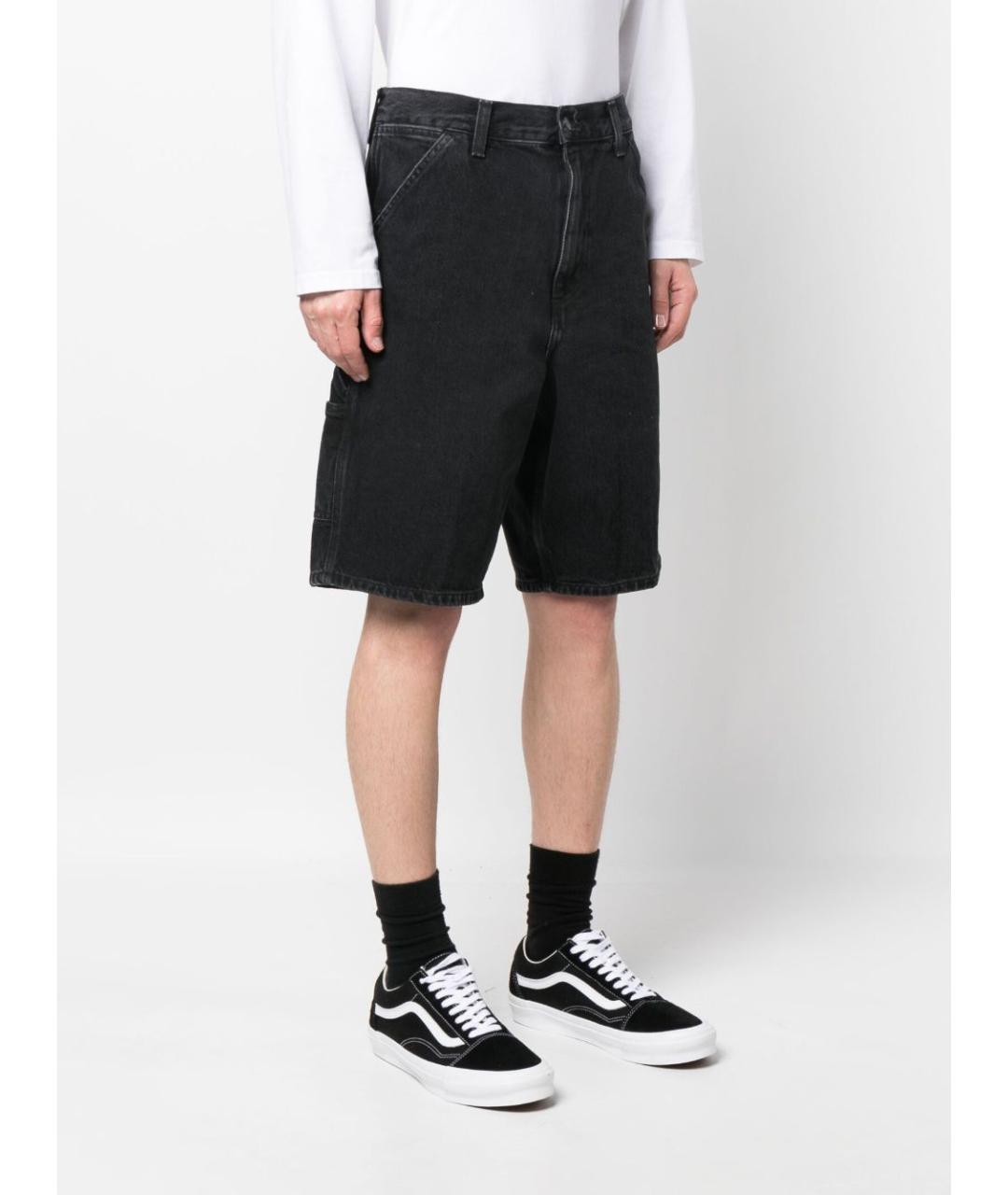 CARHARTT WIP Черные деним шорты, фото 4