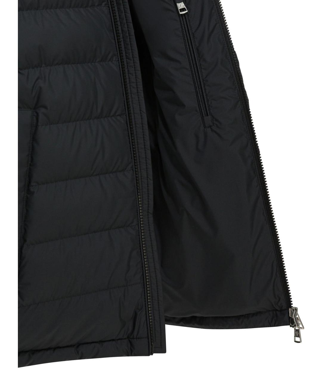 MONCLER Черная полиэстеровая куртка, фото 4