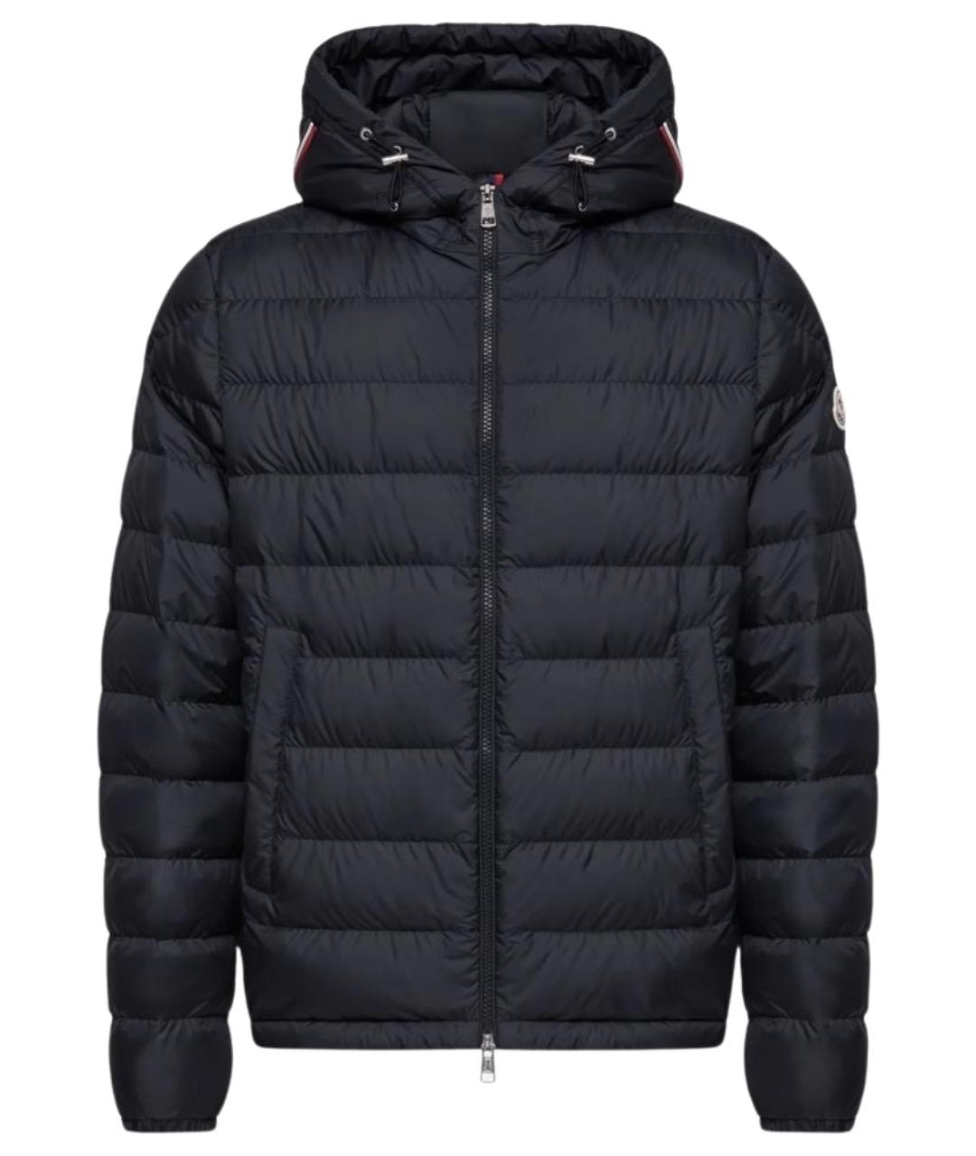 MONCLER Черная полиэстеровая куртка, фото 1