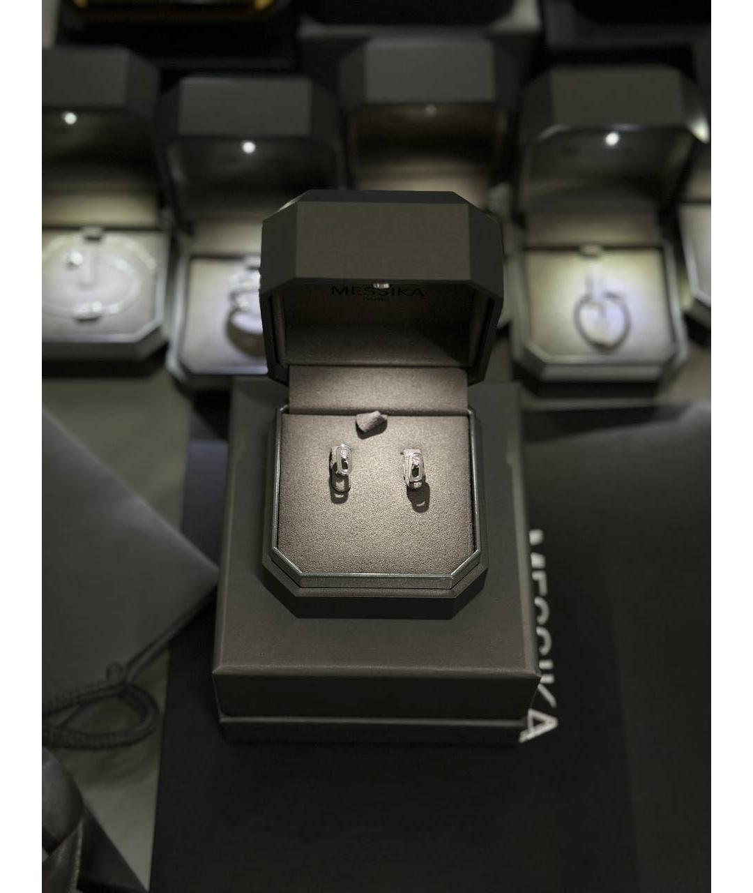 MESSIKA Серебряные серьги из белого золота, фото 3