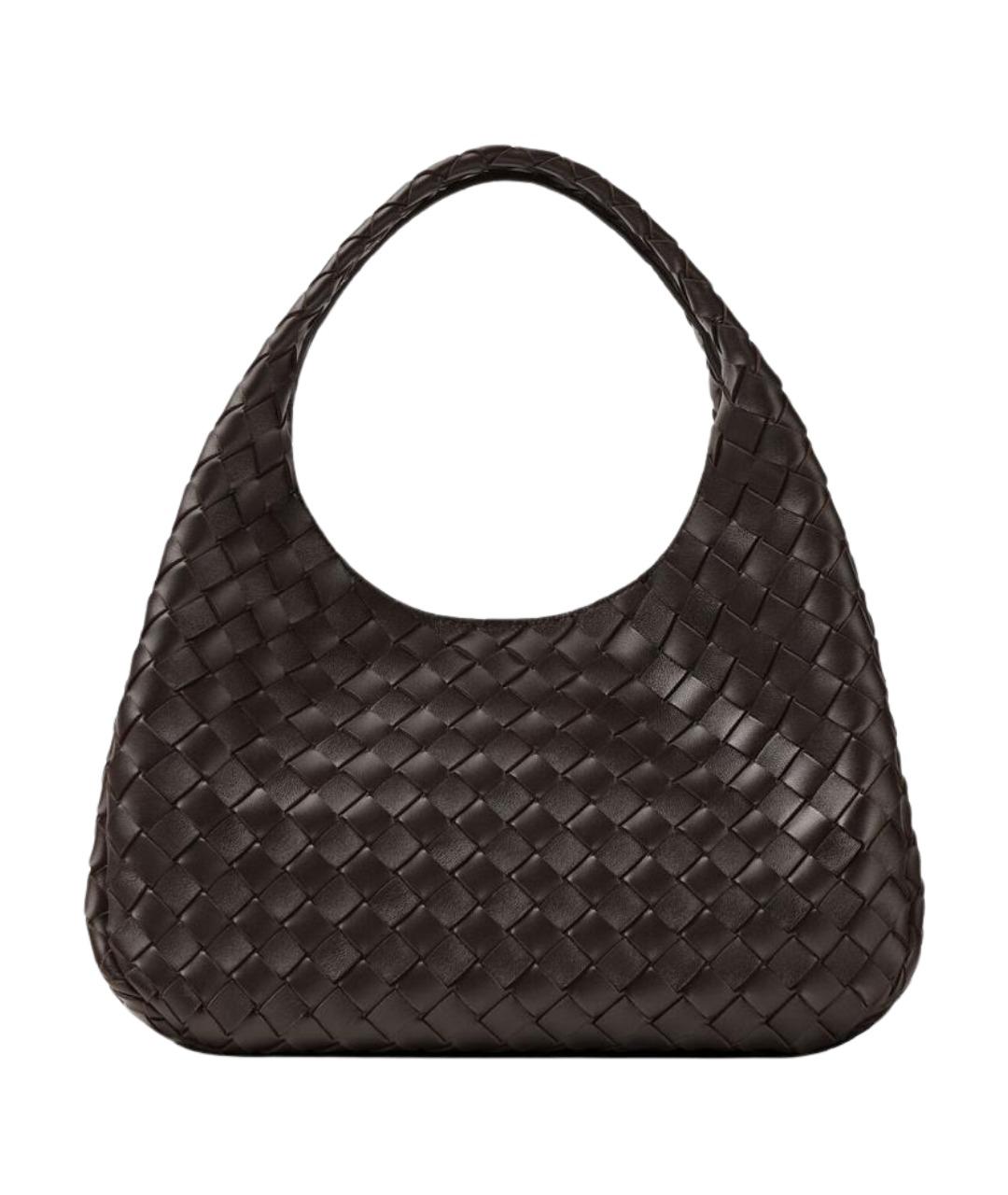 BOTTEGA VENETA Коричневая кожаная сумка с короткими ручками, фото 1