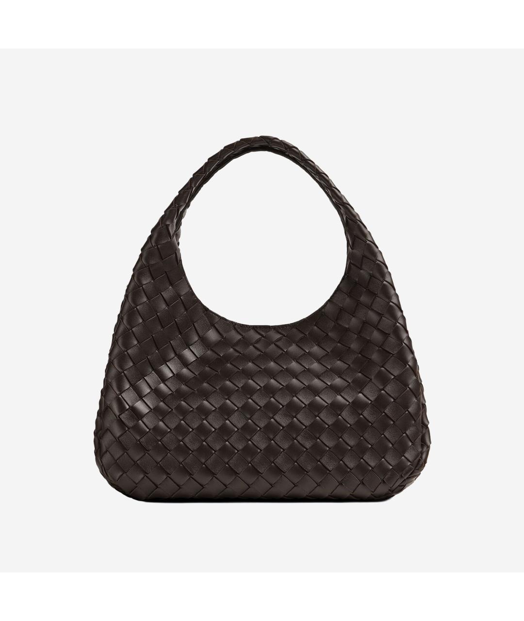 BOTTEGA VENETA Коричневая кожаная сумка с короткими ручками, фото 3