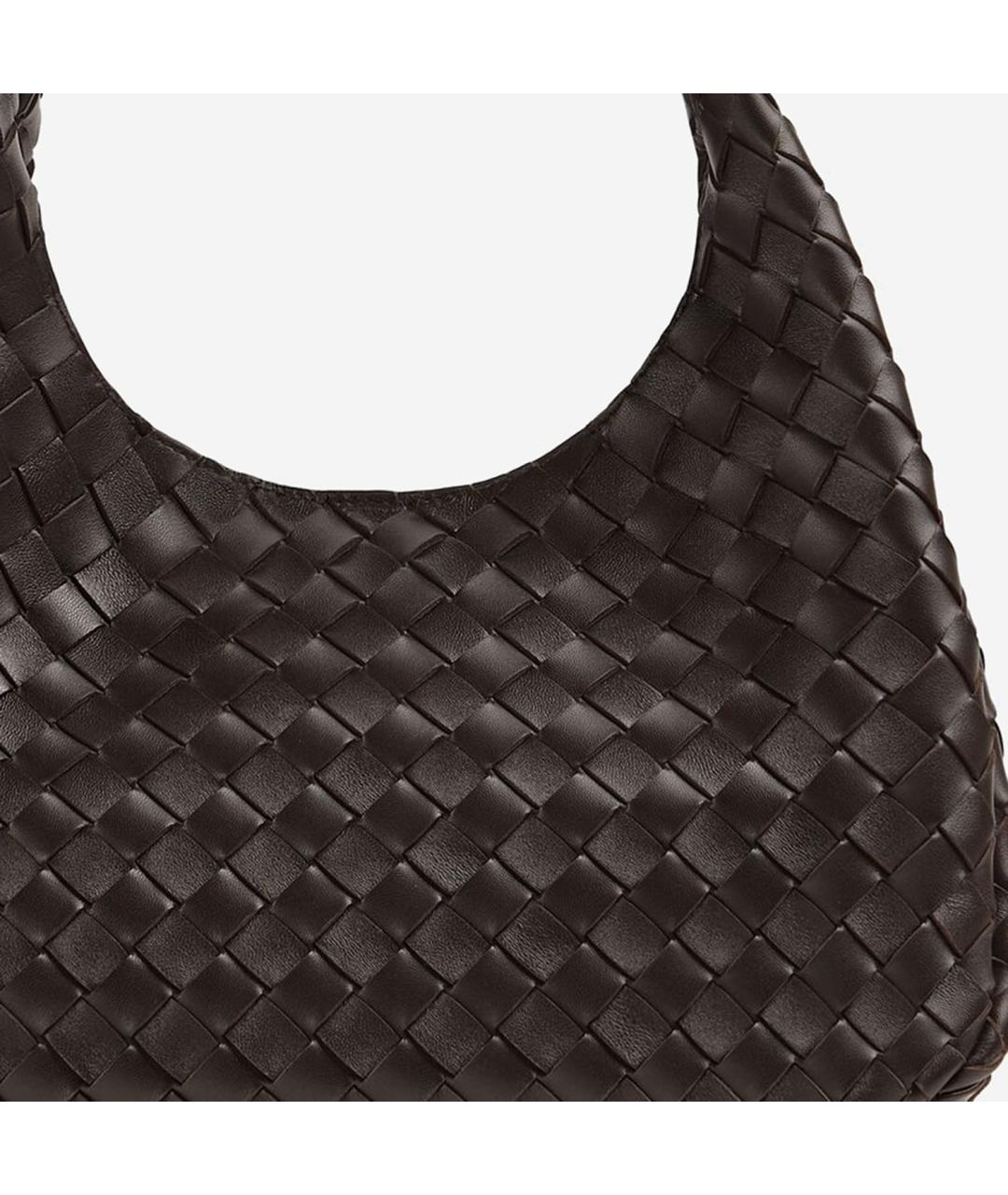 BOTTEGA VENETA Коричневая кожаная сумка с короткими ручками, фото 4