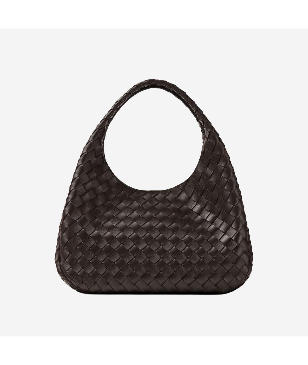 BOTTEGA VENETA Коричневая кожаная сумка с короткими ручками, фото 5