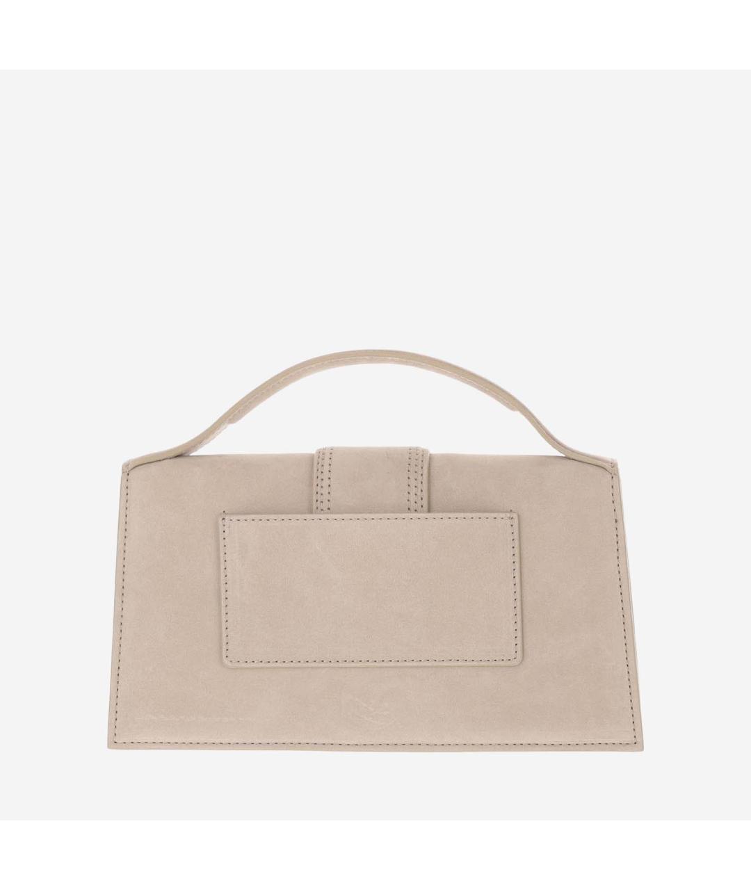 JACQUEMUS Бежевая кожаная сумка тоут, фото 3