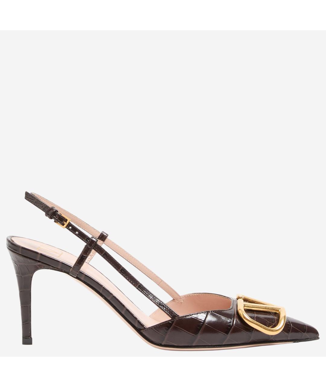 VALENTINO Коричневые кожаные туфли, фото 6