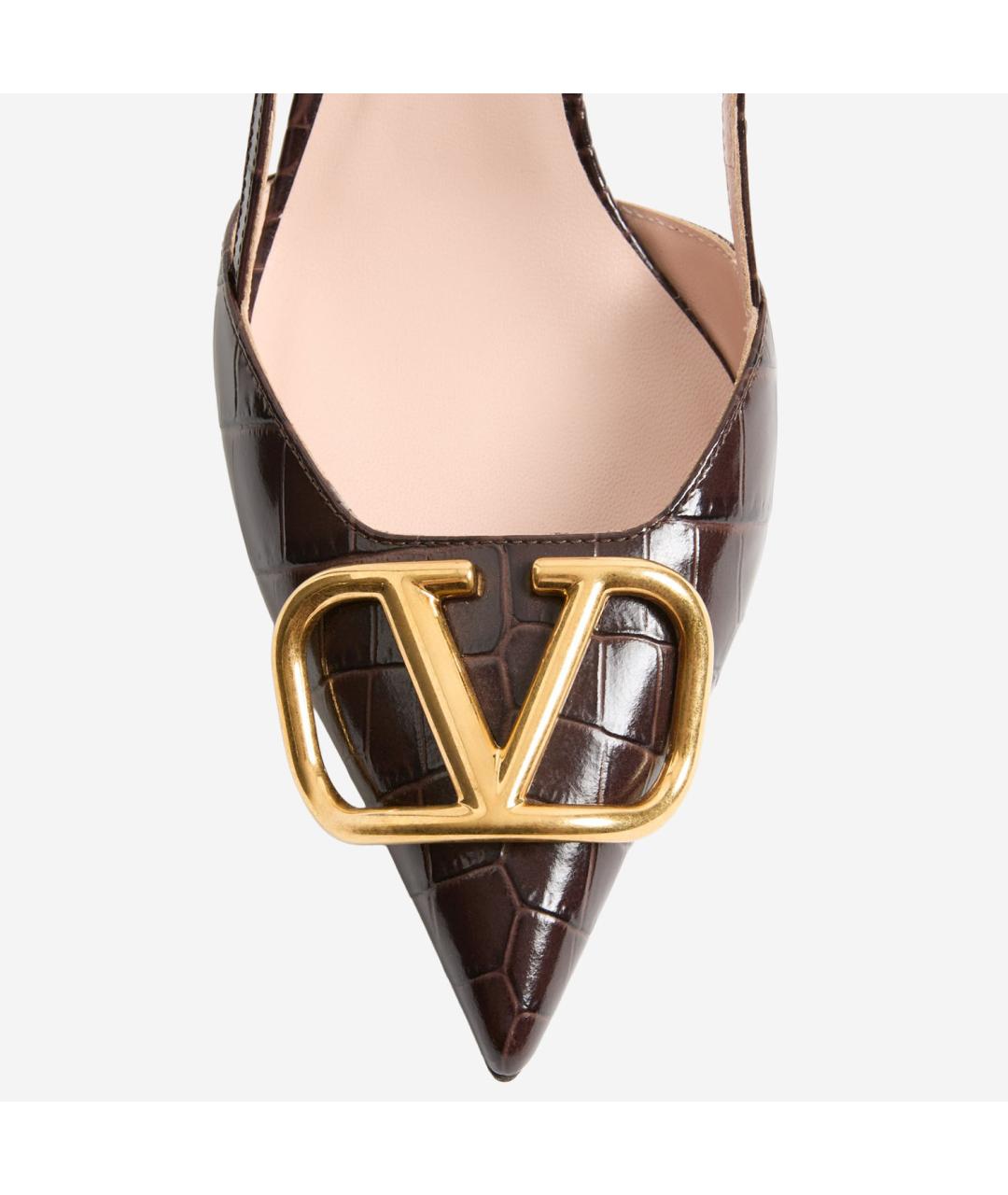 VALENTINO Коричневые кожаные туфли, фото 5