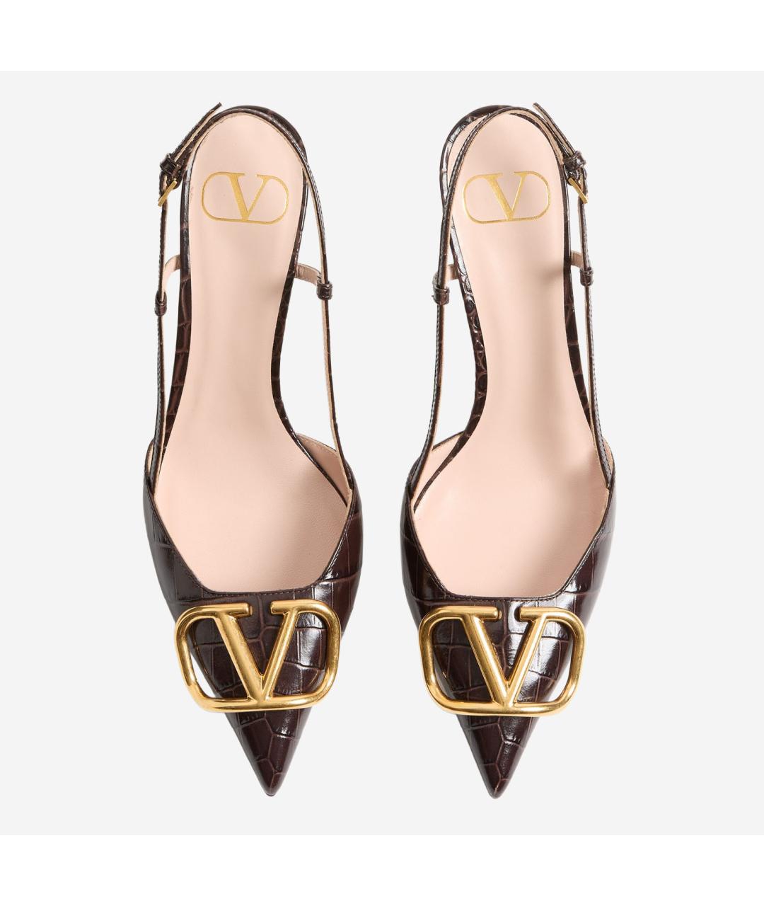 VALENTINO Коричневые кожаные туфли, фото 4