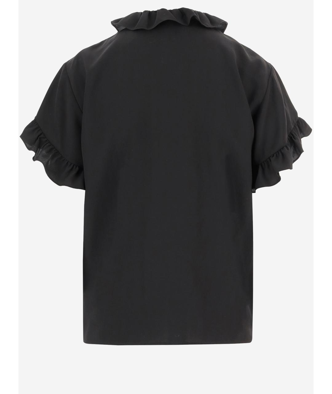 CHLOE Черная шелковая блузы, фото 2