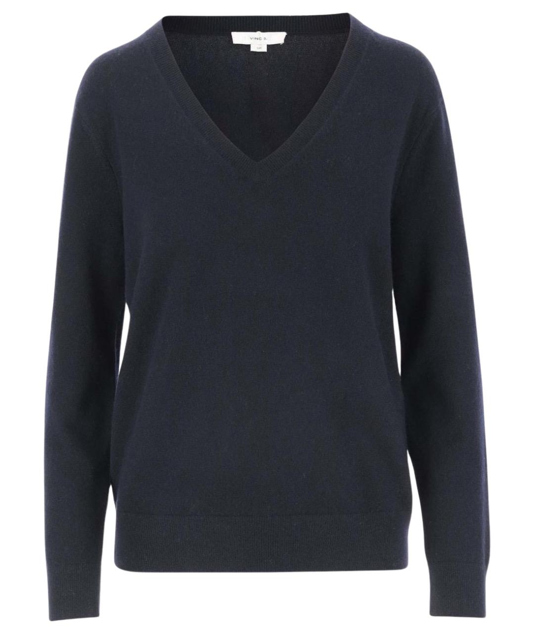 VINCE Темно-синий кашемировый джемпер / свитер, фото 1