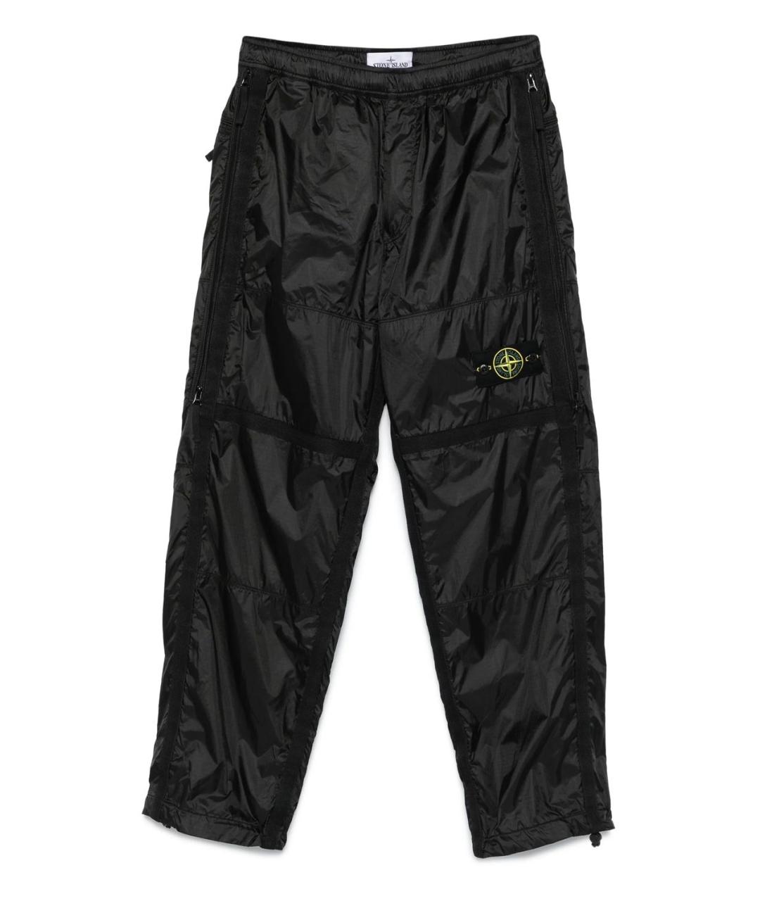 STONE ISLAND Черные полиамидовые повседневные брюки, фото 1