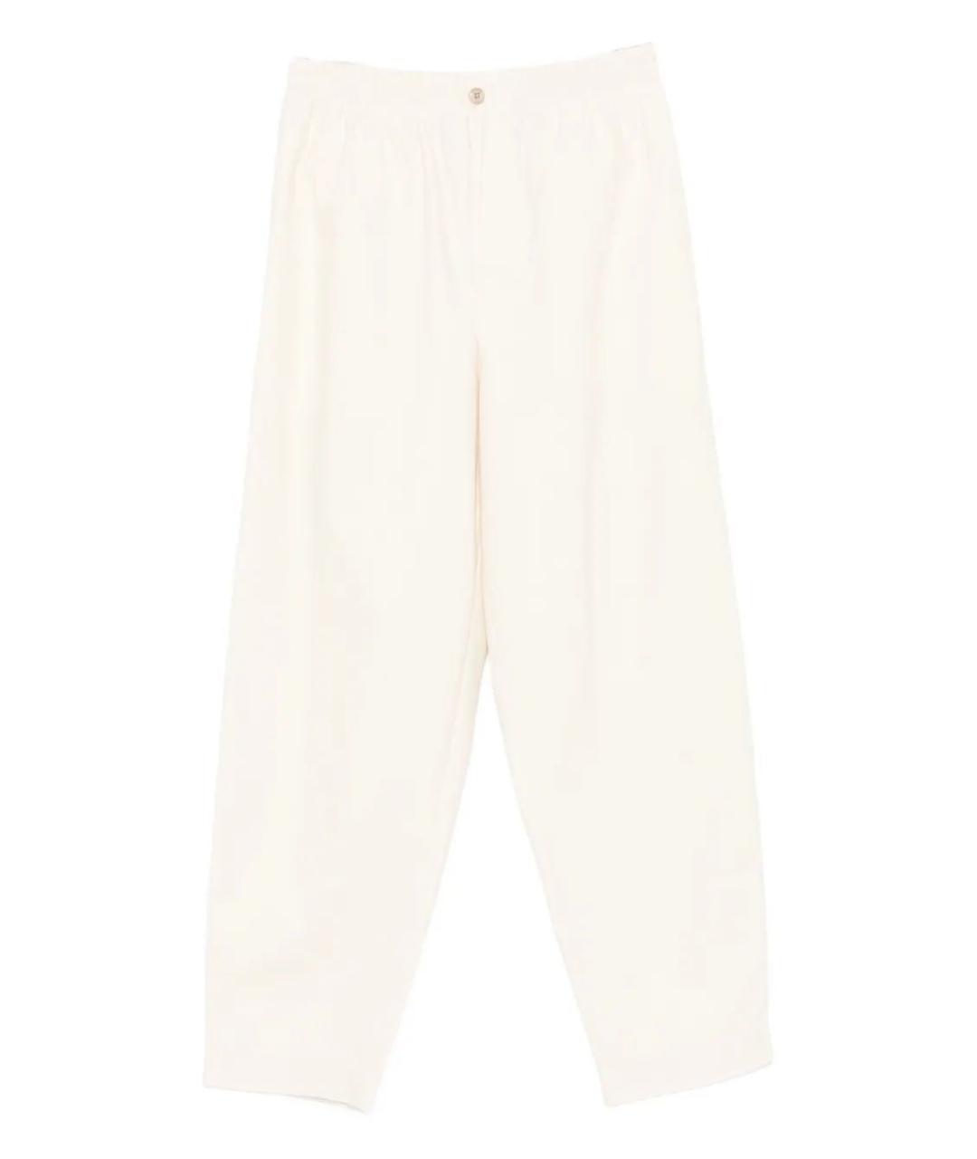 KENZO Белые хлопковые повседневные брюки, фото 1