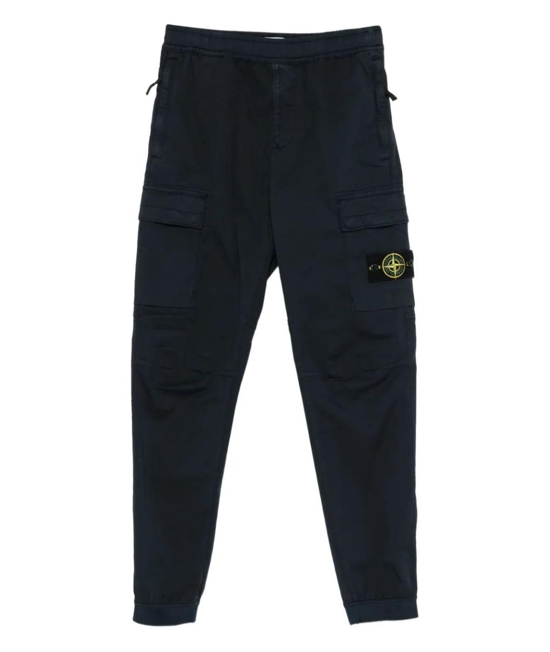 STONE ISLAND Синие хлопковые повседневные брюки, фото 2